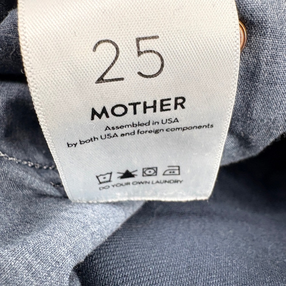MOTHER 25 The Dazzler Ankle mid-rise straight-leg‎ jeans Button Front Dark Blue - Picture 11 of 14